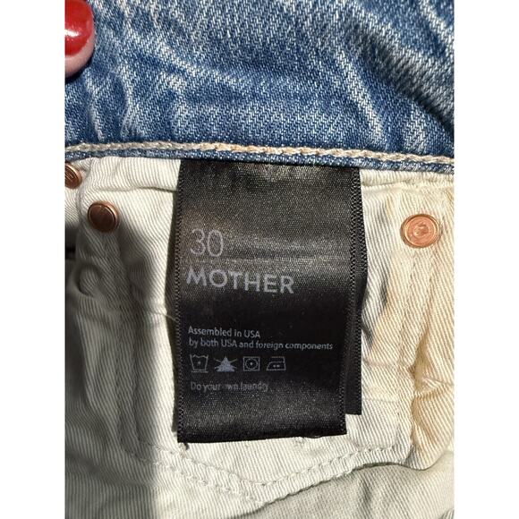 MOTHER Mens Stubbie Chaser Shoo! Wash Size 30 Ankle Jeans Button Fly Light Wash - Picture 8 of 14